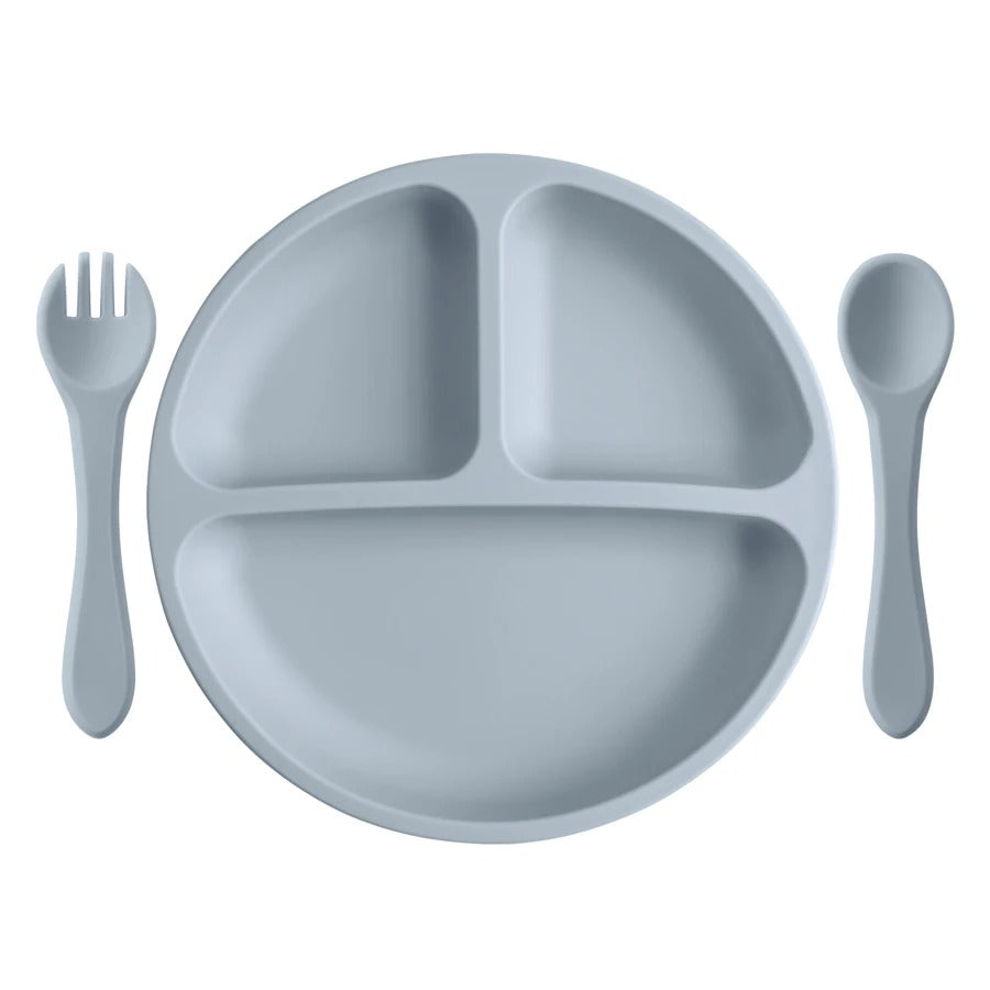 3PCs Baby Training Silicone Dining Set