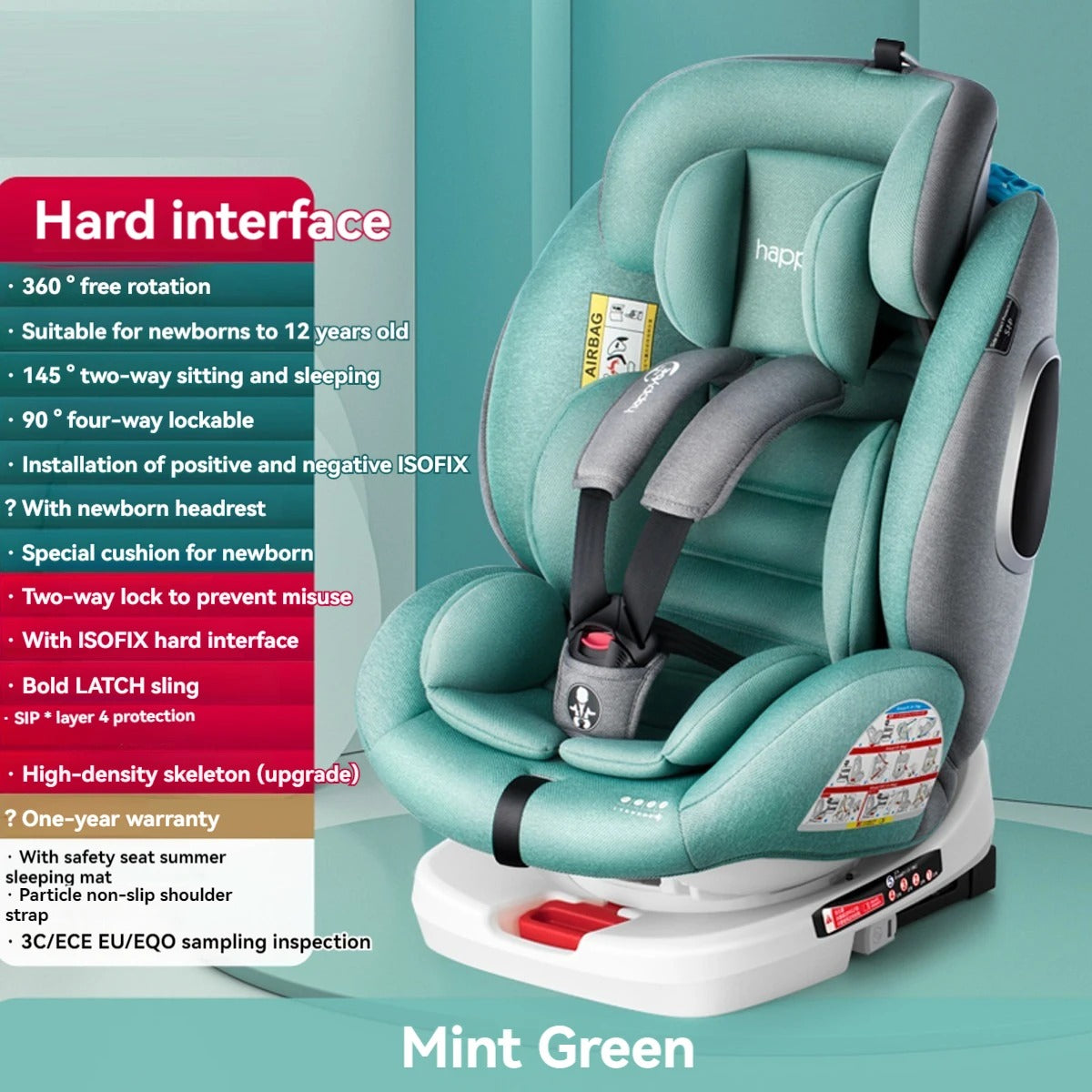 Reclining 360 Safety Seat w/ Sun Shade