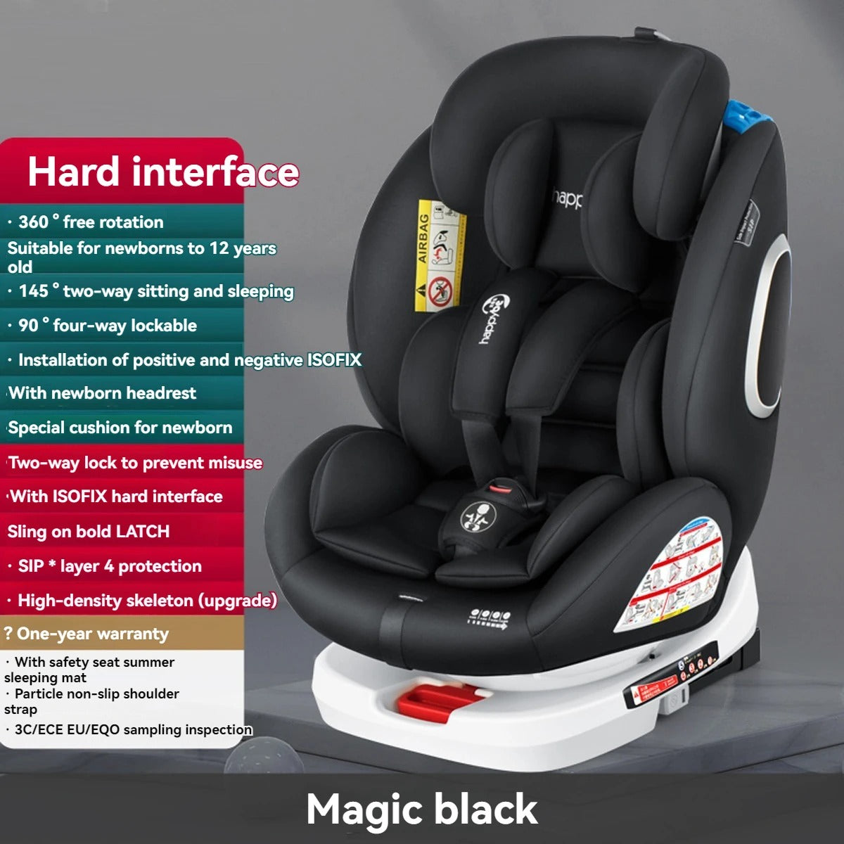Reclining 360 Safety Seat w/ Sun Shade