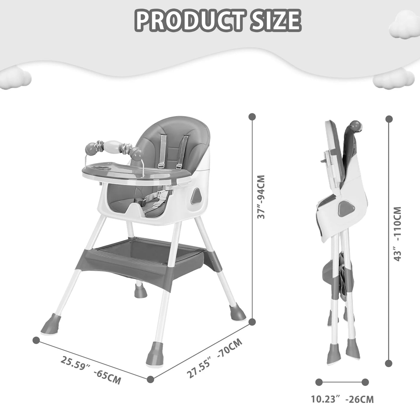 Foldable Anti-Slip Highchair