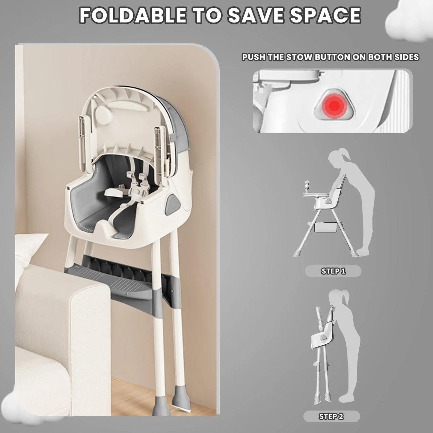 Foldable Anti-Slip Highchair