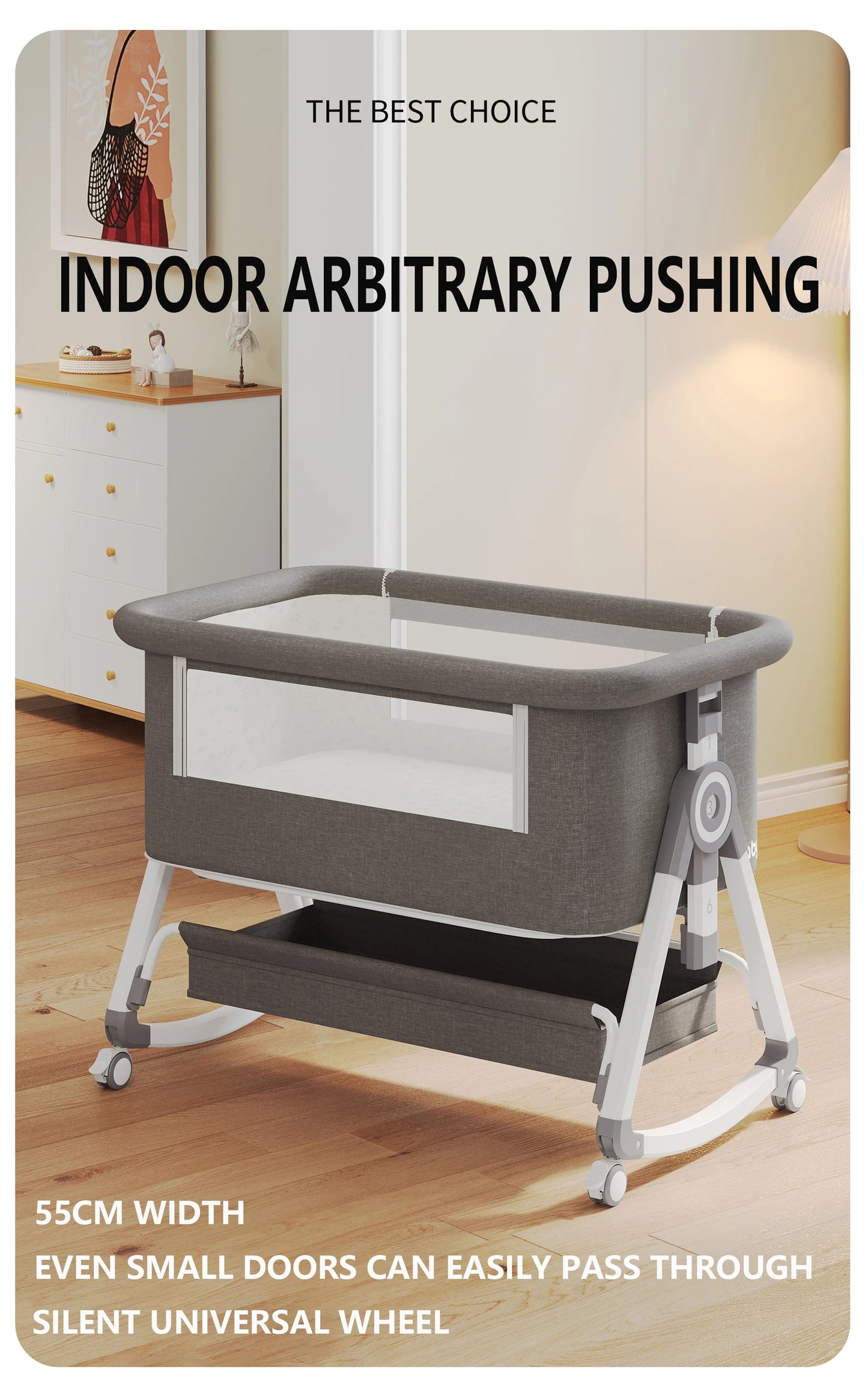 3 in 1 Bedside Playpen Crib