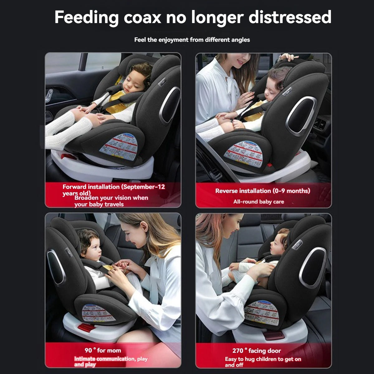 Reclining 360 Safety Seat w/ Sun Shade