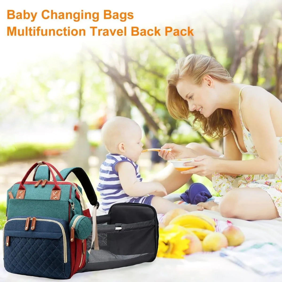 3 in 1 Diaper Bag Changing Station