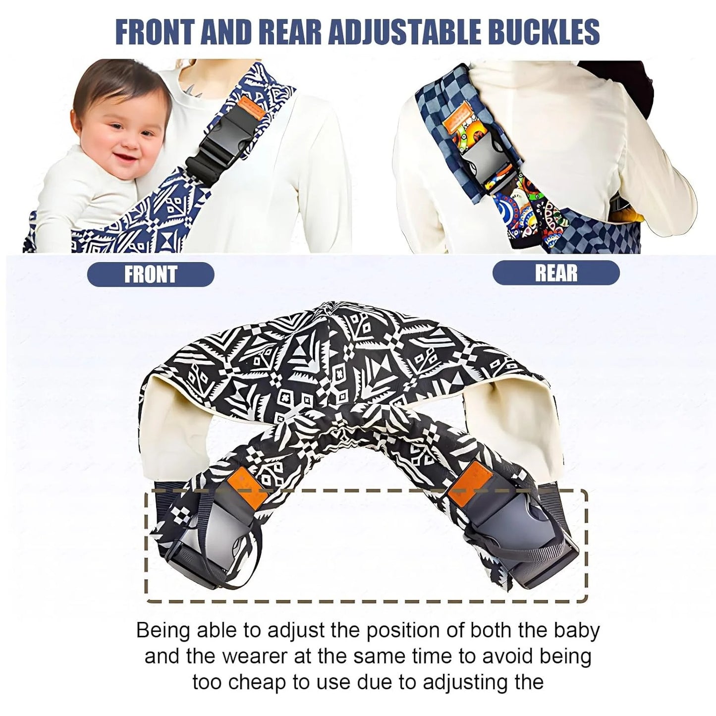 Soft Single Sling Baby Carrier w/ Waist Stool