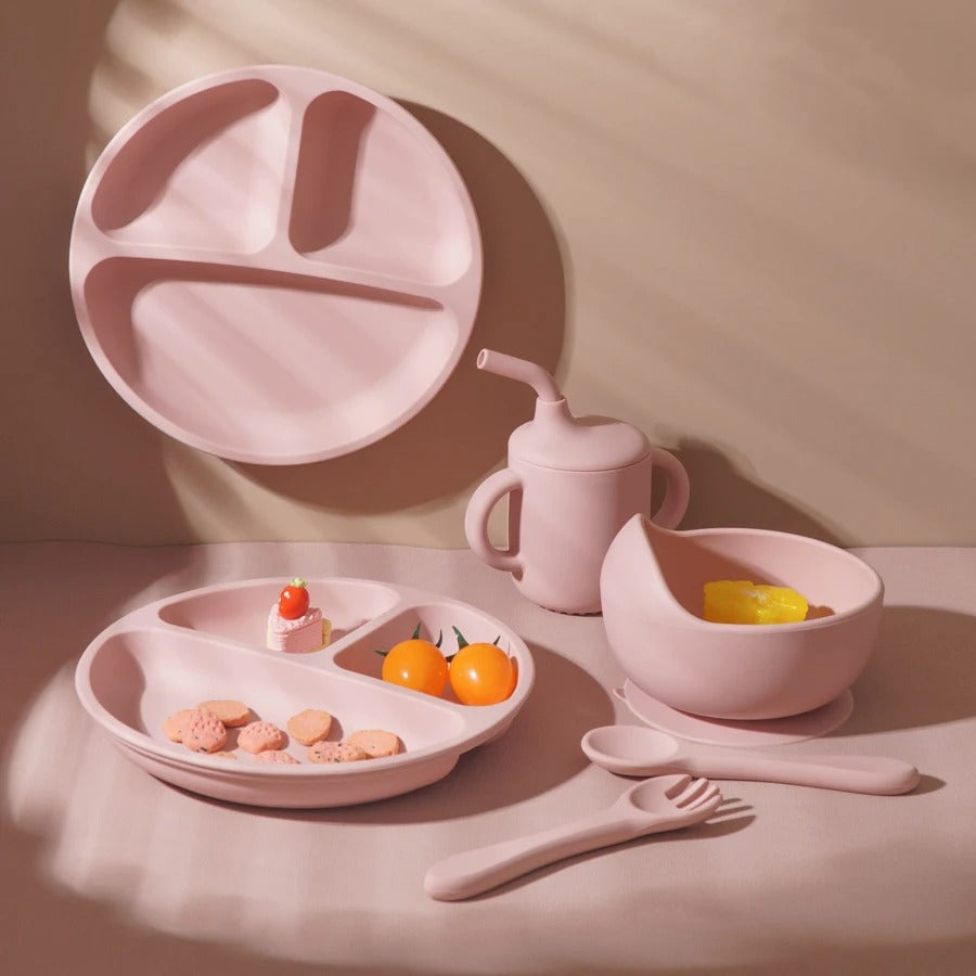 5PCs Baby Training Silicone Dining Set