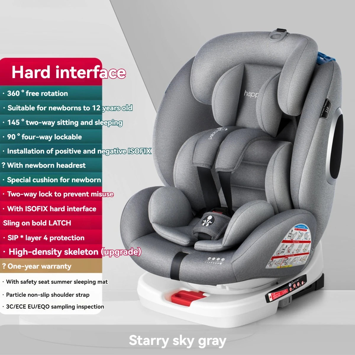 Reclining 360 Safety Seat w/ Sun Shade