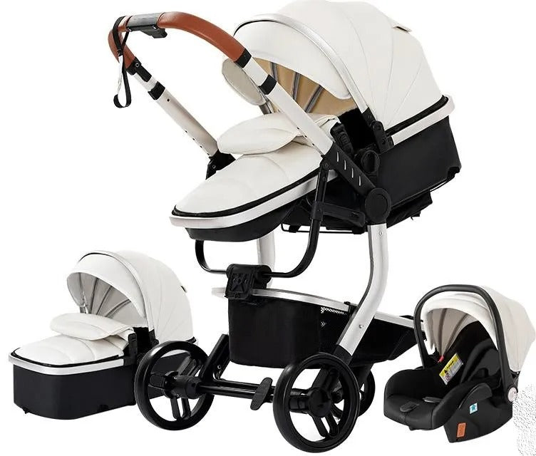 PU 3 in 1 Leather Baby Stroller