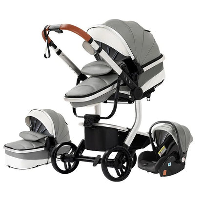 PU 3 in 1 Leather Baby Stroller
